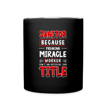 Caretaker Order & Cleanliness Cleaner - Full Colour Mug - black - Front