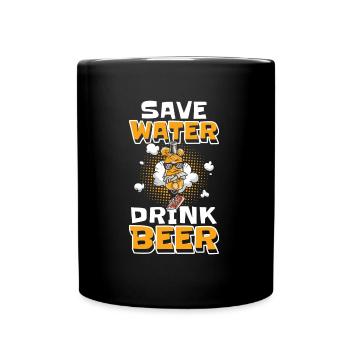 Comicstyle Stil Cartoon - Tasse einfarbig - Schwarz - Vorne