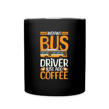 Bus Transport - Full Colour Mug - black - Front
