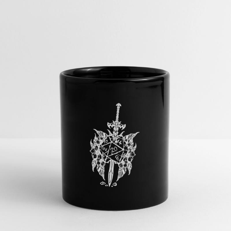 D20 rpg game épée fleur Mug uni