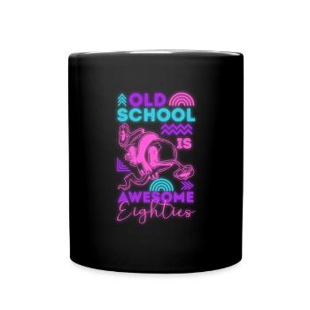 80s Disco Neon Party - Full Colour Mug - black - Front