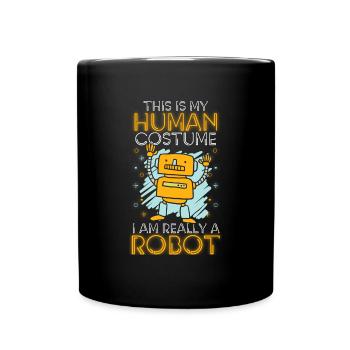 Android Gear Cyborg Tin Comrade - Full Colour Mug - black - Front