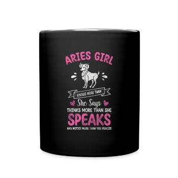 Widder Geburt Aberglaube Minerva - Tasse einfarbig - Schwarz - Vorne