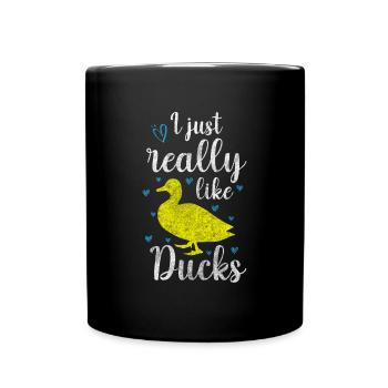 Ente Quack Natur - Tasse einfarbig - Schwarz - Vorne