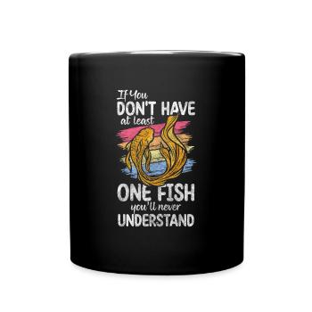 Aquarium Aquarist Pet Breeding - Full Colour Mug - black - Front