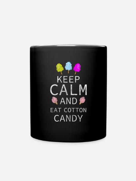 Dessert Zucker Süßes - Tasse einfarbig - Schwarz