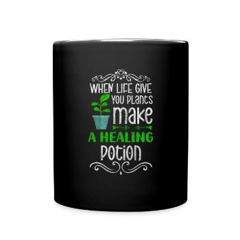 Healing potion nature naturopath diseases - Full Colour Mug - black - Front