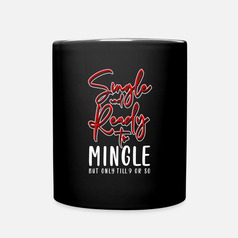 Allein Liebe Einsam - Tasse einfarbig - Schwarz