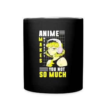 Ramen d’anime - Mug uni - noir - Devant