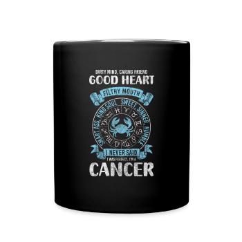 Cancer Zodiac Birthday July - Full Colour Mug - black - Front
