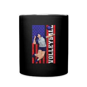 Volleyball team player - Full Colour Mug - black - Front