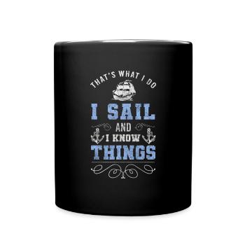 Sailboat Captain Beach Holiday - Full Colour Mug - black - Front