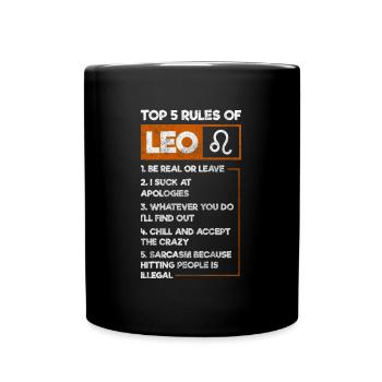 Horoskop Geburtsmonat Planet - Tasse einfarbig - Schwarz - Vorne