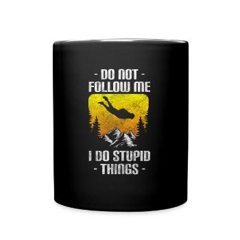 Parachutist Adrenaline Sport Flying - Full Colour Mug - black - Front