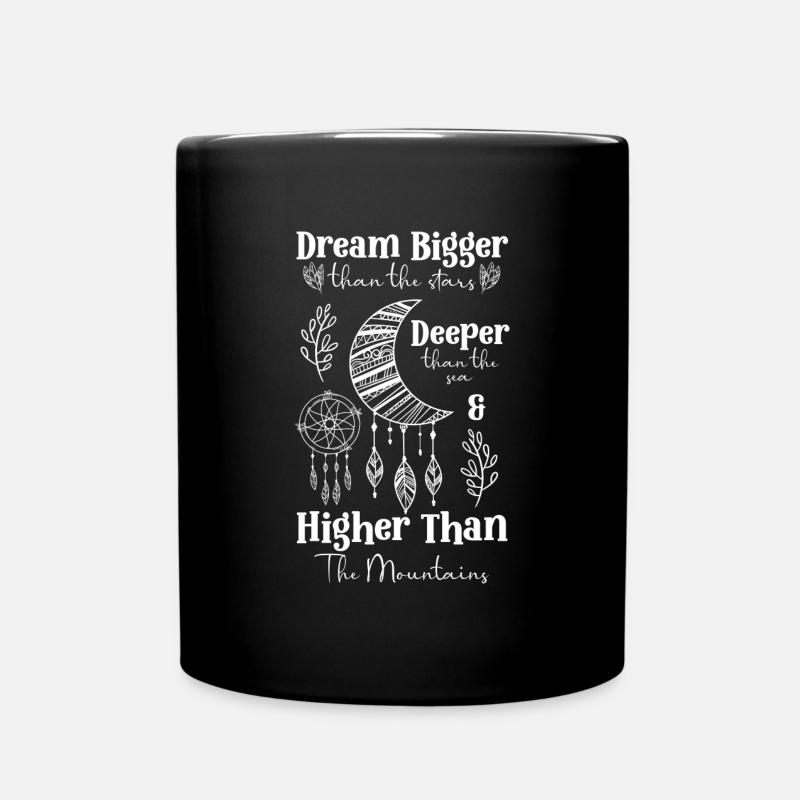 Träume Meditation Liebe - Tasse einfarbig - Schwarz