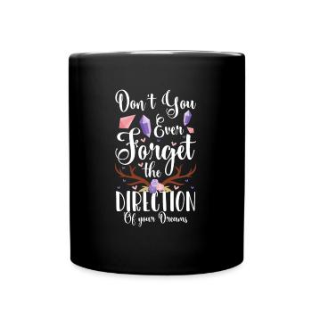 Dreams Aboriginal Spiritual Mandala - Full Colour Mug - black - Front