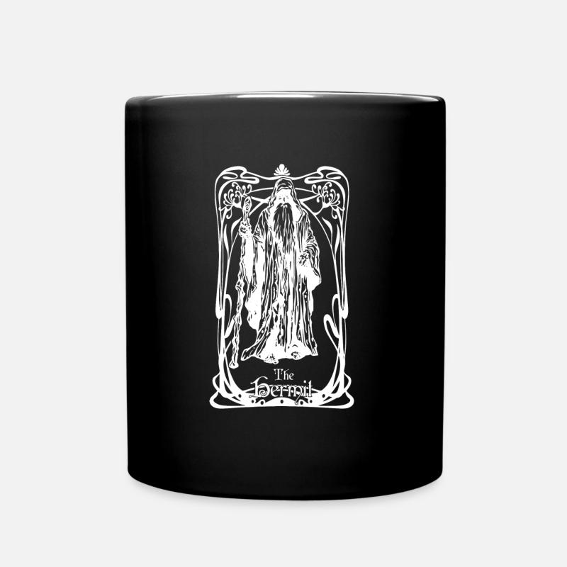 Carte tarot L'ermite - Mug uni - noir