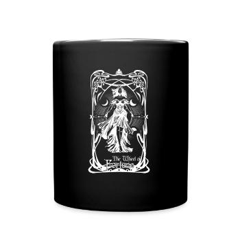 Tarotkarte Das Glücksrad - Tasse einfarbig - Schwarz - Vorne