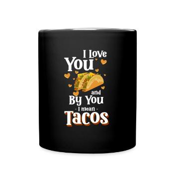 Taco Food Latino Burrito - Full Colour Mug - black - Front