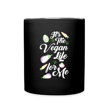 Veganism Vegetarian Healthy - Full Colour Mug - black - Front