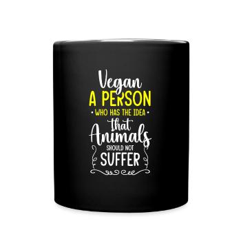 Mode de vie végétalien - Mug uni - noir - Devant