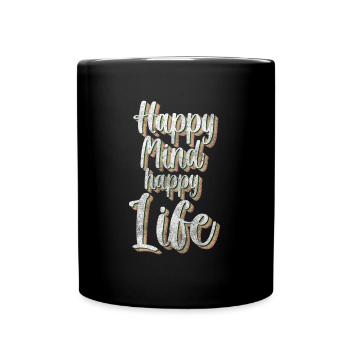 Shamrock optimism joy - Full Colour Mug - black - Front