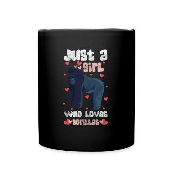 Gorilla Animal Zoo Bananes - Mug uni - noir - Devant