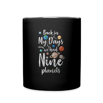 Astronaute Stars Solar System - Mug uni - noir - Devant