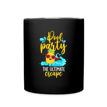 Swmming Pool Pool Party Party Time Cool - Full Colour Mug - black - Front