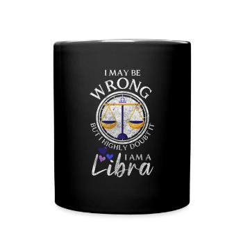 Libra October Star - Full Colour Mug - black - Front