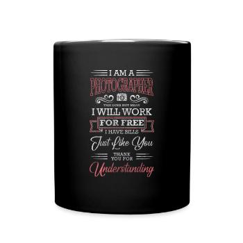 Photographer Photo Lens Photo Shoot - Full Colour Mug - black - Front