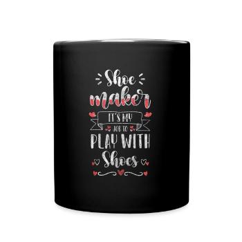 Handwerk Schuh Sohle - Tasse einfarbig - Schwarz - Vorne
