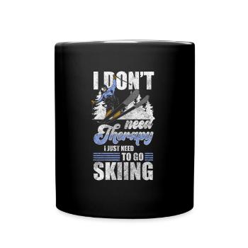 Snowboarden Snowboard Winter Skiurlaub - Tasse einfarbig - Schwarz - Vorne