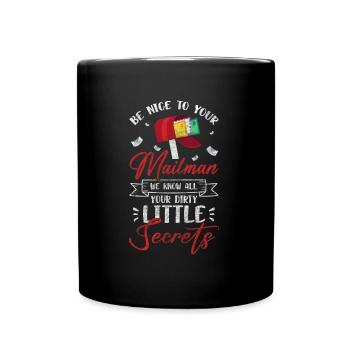 Zusteller Briefe - Tasse einfarbig - Schwarz - Vorne