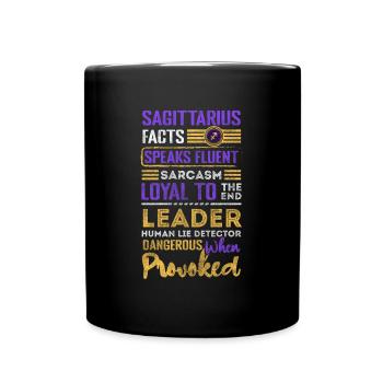 Constellation d’astrologie de novembre du Sagittaire - Mug uni - noir - Devant