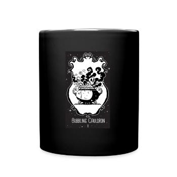 Bubbling Cauldron Oracle Card - Full Colour Mug - black - Front