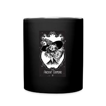 Ancient Grimoire carte d'oracle - Mug uni - noir - Devant