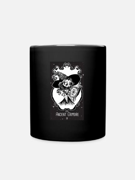 Uralte Grimoire-Orakelkarte - Tasse einfarbig - Schwarz