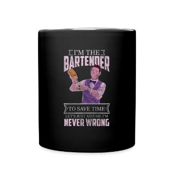 Barkeeper Disko Shaker Humor - Tasse einfarbig - Schwarz - Vorne
