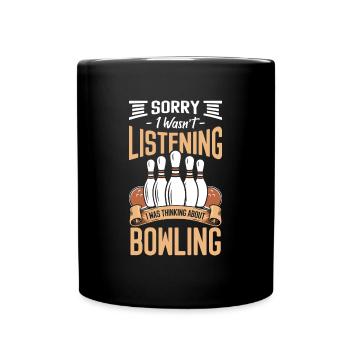 Bowling Ball Hobby Throwing Club - Full Colour Mug - black - Front