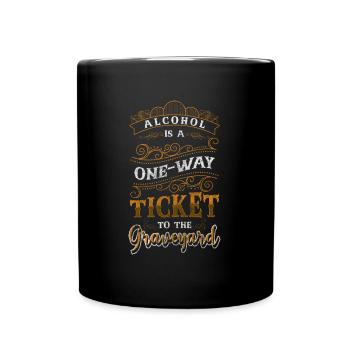 Bière Arrêter de boire Santé - Mug uni - noir - Devant
