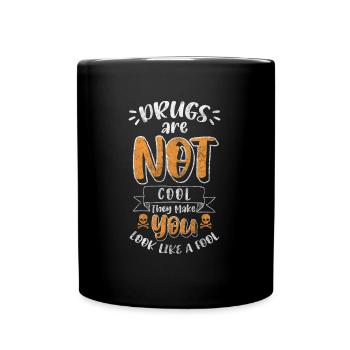 Entzug Süchtig Motivation Joint - Tasse einfarbig - Schwarz - Vorne