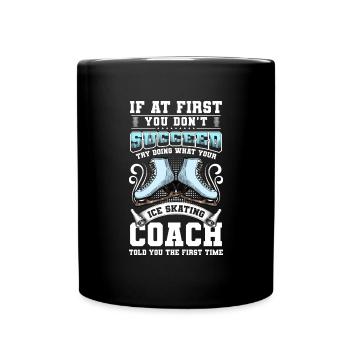 Ice Skating Figure Skating Winter Sports Ice Rink - Full Colour Mug - black - Front
