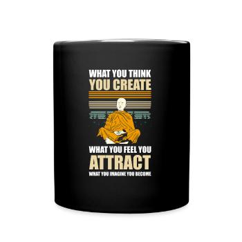 Yoga Healing Spiritual Spirit - Full Colour Mug - black - Front