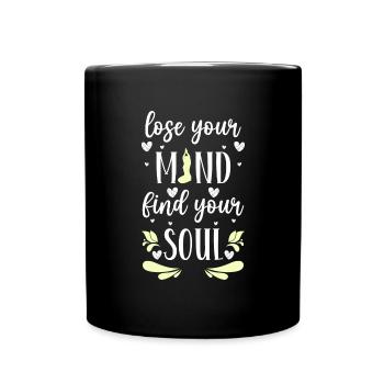 Yoga Om Meditate Mindfulness - Full Colour Mug - black - Front