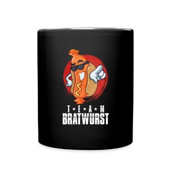 Bratwurst en cadeau - Mug uni - noir - Devant