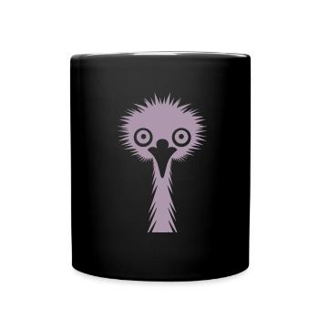 Silhouette gracieuse : émeu et autruche en silhouette - Mug uni - noir - Devant