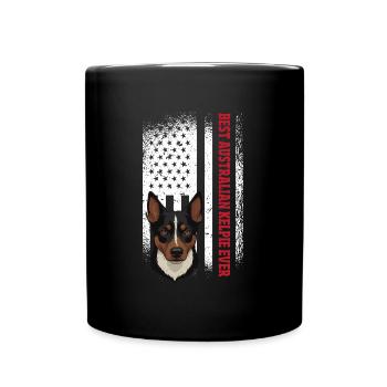 Kelpie Dog Gift - Full Colour Mug - black - Front