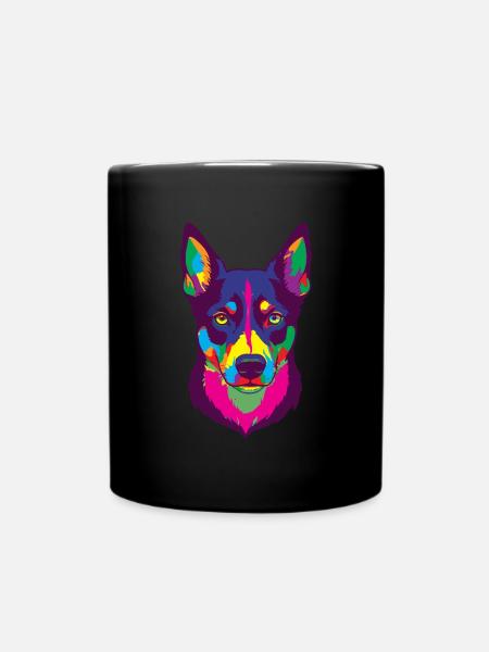 Kelpie-Hund-Geschenk - Tasse einfarbig - Schwarz