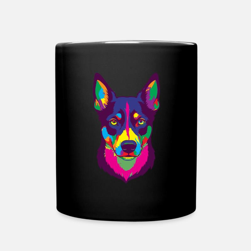 Kelpie-Hund-Geschenk - Tasse einfarbig - Schwarz